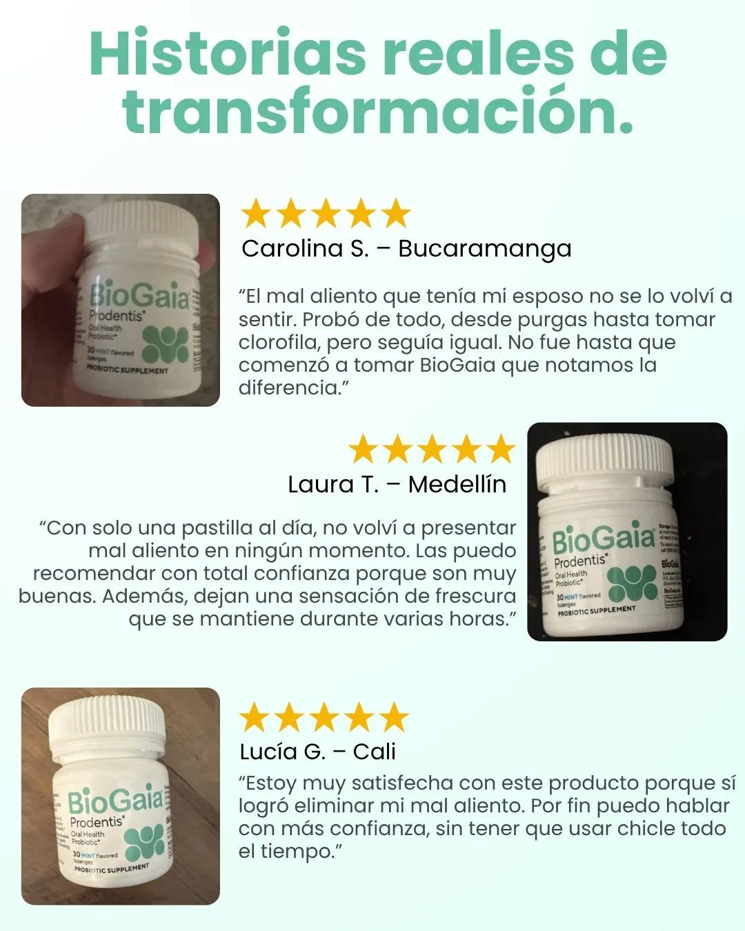BioGaia™. Tratamiento con probióticos orales.