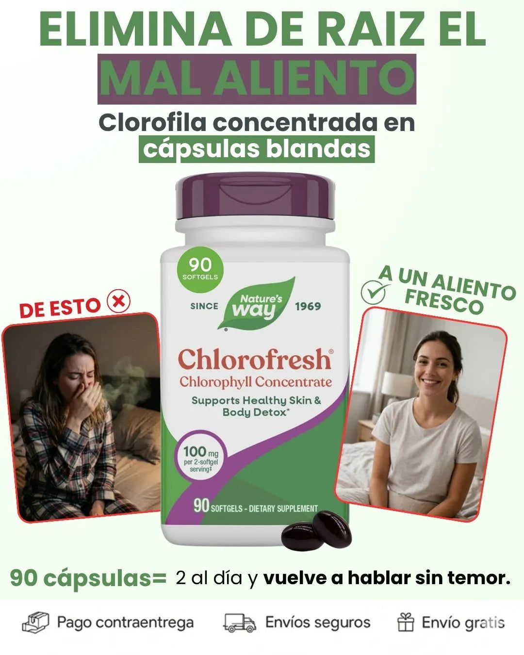 chlorofresh™. Tratamiento para combatir el mal aliento y el olor corporal.